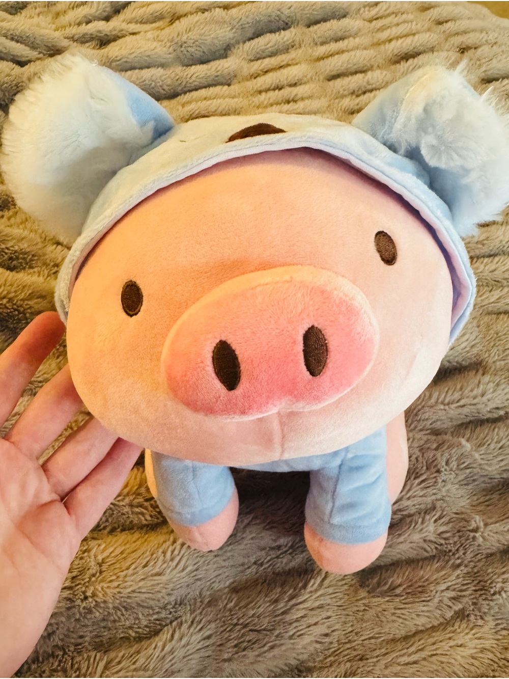 MINISO Sitting Piglet Koala Hat Plush Soft Toy